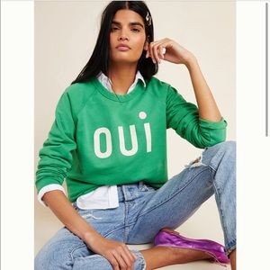Clare V by anthropologie “oui” sweatshirt